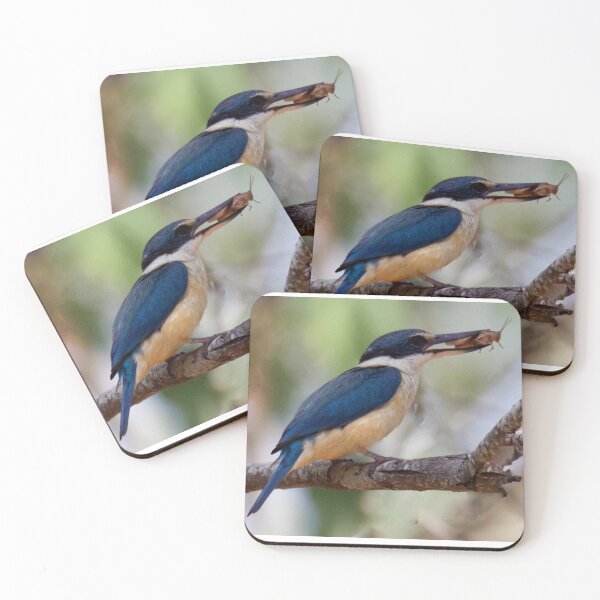 Item preview, Kingfisher has caught a grasshopper for a snack designed and sold by BirdsAlive.