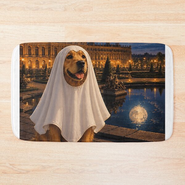 Item preview, Ghostly Golden Retriever in Versailles under a full moon designed and sold by Nomad-Paws.