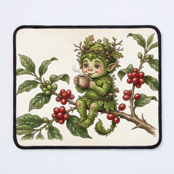 Item preview, Moss-Covered Forest Nymph with Coffee Branch designed and sold by PrintCraft884.