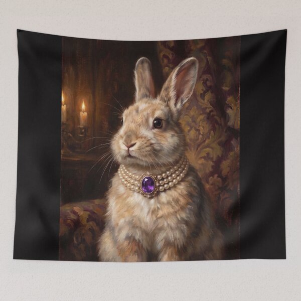Item preview, Royal Bunny Purple Amethyst Necklace designed and sold by The Real Beast Art.