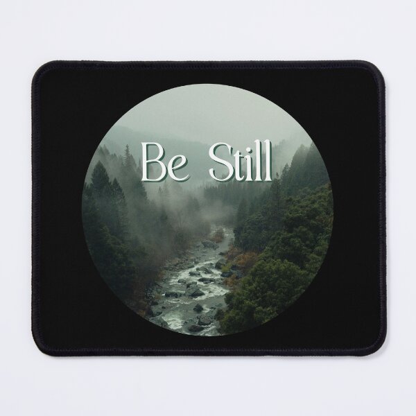 Item preview, Be Still Misty Forest Christian Nature designed and sold by Sachie's Studio.