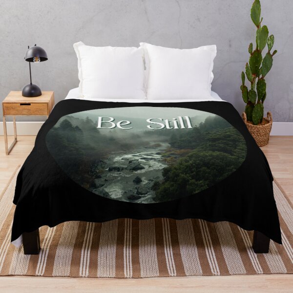 Item preview, Be Still Misty Forest Christian Nature designed and sold by Sachie's Studio.