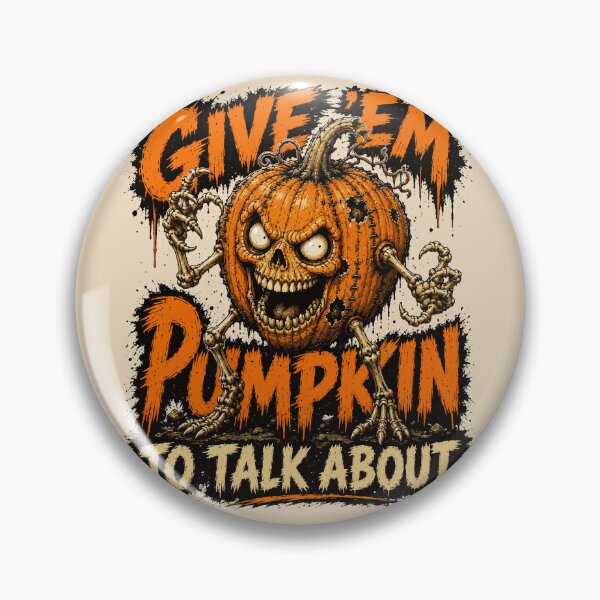 Item preview, Give ’Em Pumpkin to Talk About – Funny Spooky Pumpkin Skeleton Halloween Design designed and sold by Maria Garcia´s.