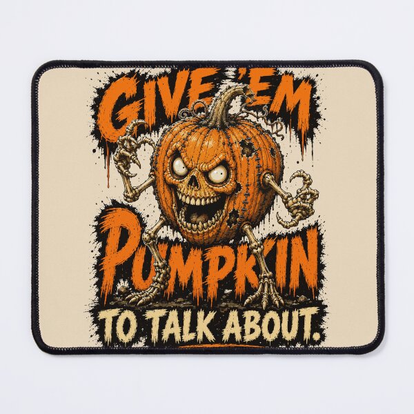 Item preview, Give ’Em Pumpkin to Talk About – Funny Spooky Pumpkin Skeleton Halloween Design designed and sold by Maria Garcia´s.