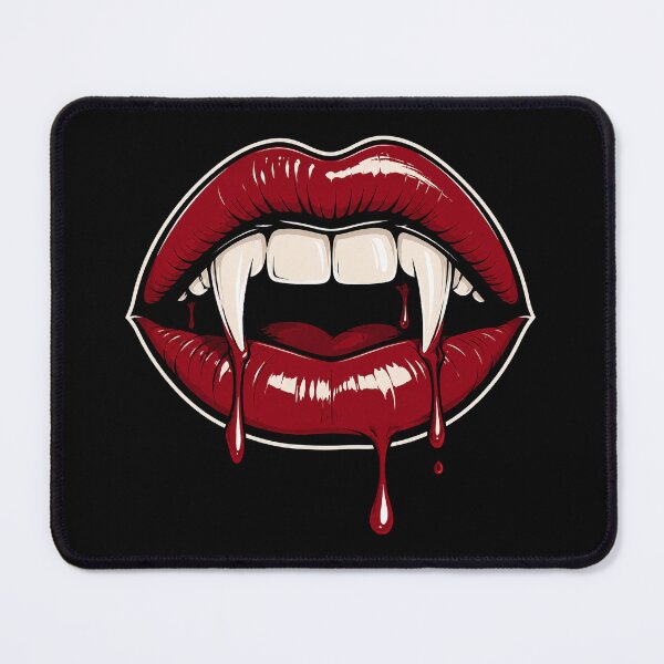 Item preview, Vampire Lips & Fangs – Gothic Red Lips Horror Art designed and sold by Stinky Lincy's Apparel Company.