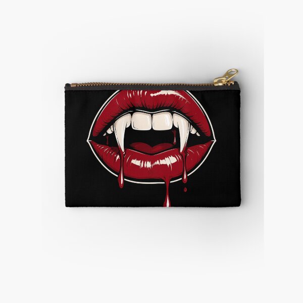Item preview, Vampire Lips & Fangs – Gothic Red Lips Horror Art designed and sold by Stinky Lincy's Apparel Company.