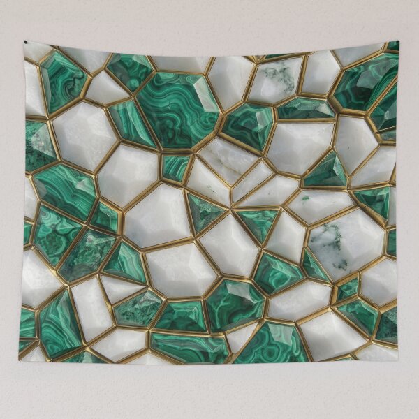 Item preview, Exotic Faceted Stone And Metal Mosaic Art designed and sold by Designial.
