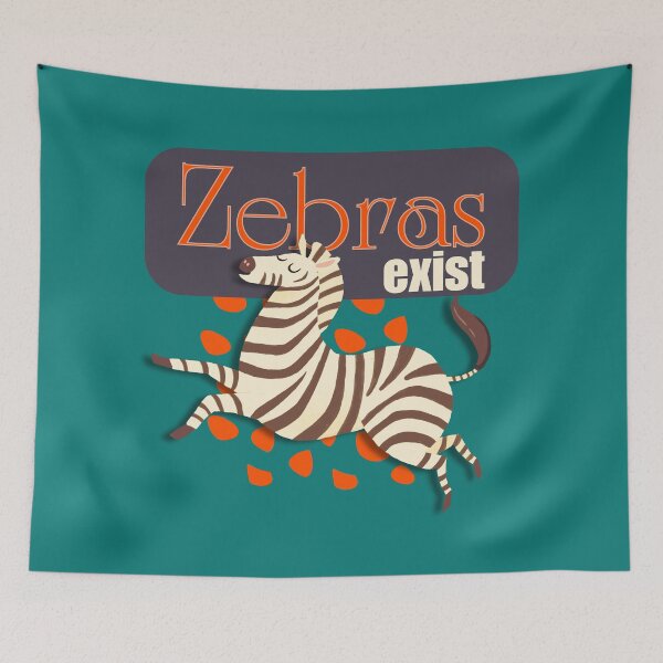 Item preview, Zebras Exist EDS Teal designed and sold by pulse_retail.