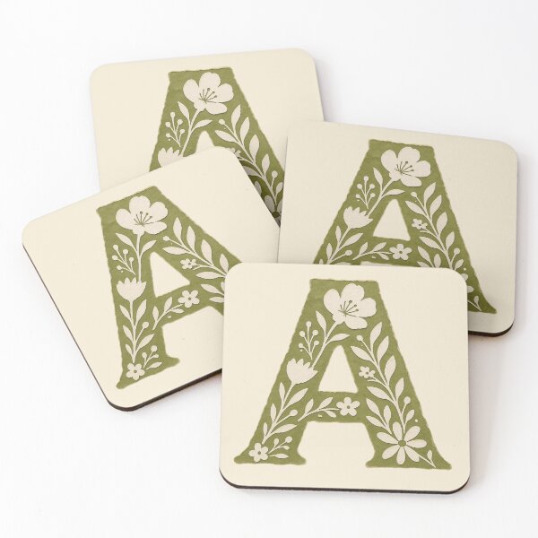 Item preview, Vintage Botanical Floral Letter A Initial designed and sold by ITCHAWAWAA.