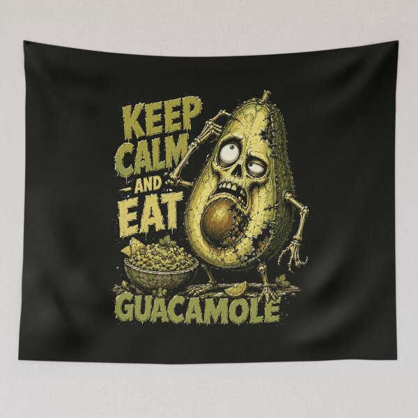 Item preview, Keep Calm and Eat Guacamole – Funny Zombie Avocado designed and sold by Maria Garcia´s.