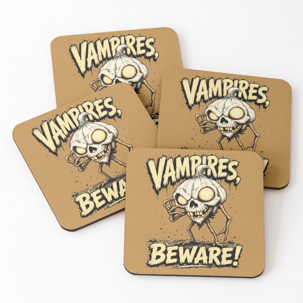 Item preview, Vampires, Beware! – Funny Zombie Garlic Horror designed and sold by Maria Garcia´s.