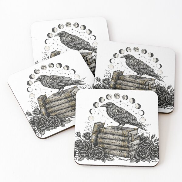 Item preview, The Scholar Raven's Midnight Wisdom designed and sold by PrintCraft884.