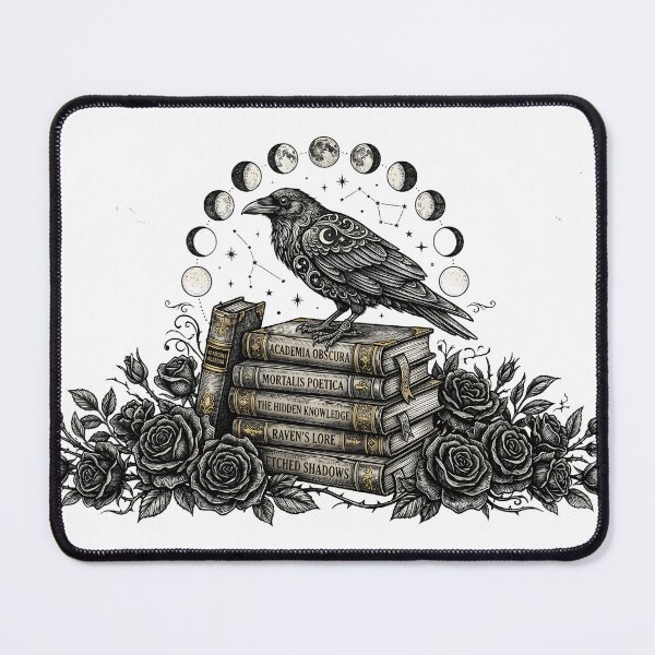 Item preview, The Scholar Raven's Midnight Wisdom designed and sold by PrintCraft884.
