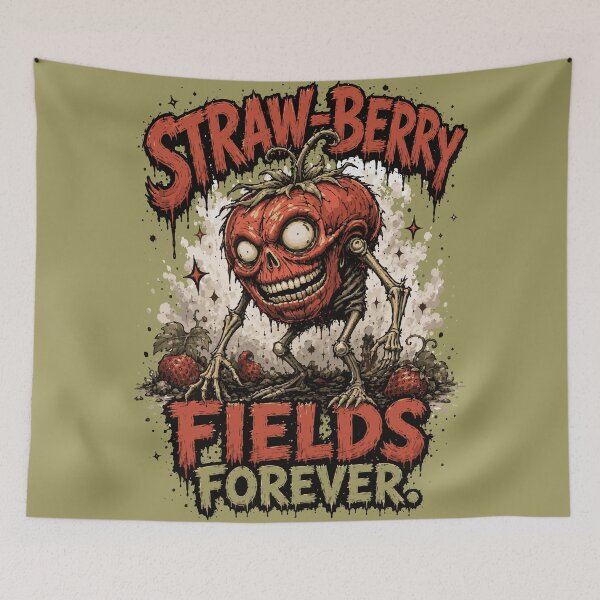 Item preview, Straw-Berry Fields Forever – Funny Zombie Strawberry Horror designed and sold by Maria Garcia´s.