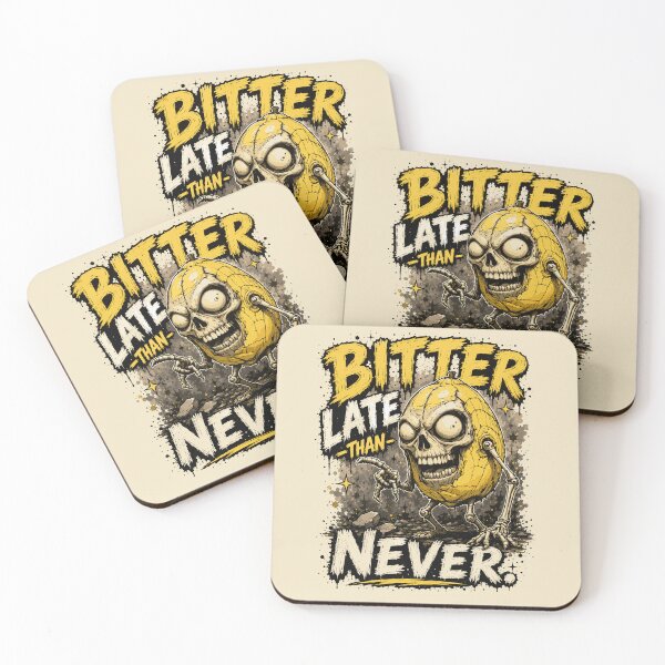 Item preview, Bitter Late Than Never – Funny Zombie Lemon Horror Pun designed and sold by Maria Garcia´s.