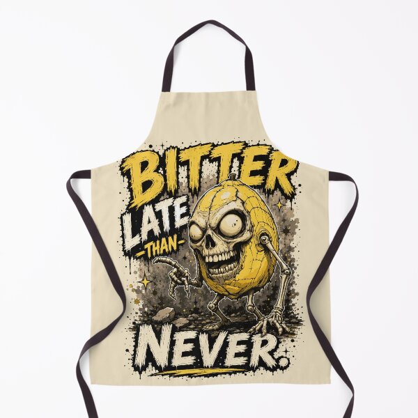 Item preview, Bitter Late Than Never – Funny Zombie Lemon Horror Pun designed and sold by Maria Garcia´s.