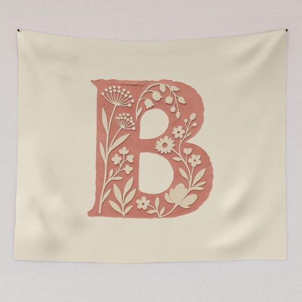 Item preview, Vintage Botanical Floral Letter B Initial designed and sold by ITCHAWAWAA.