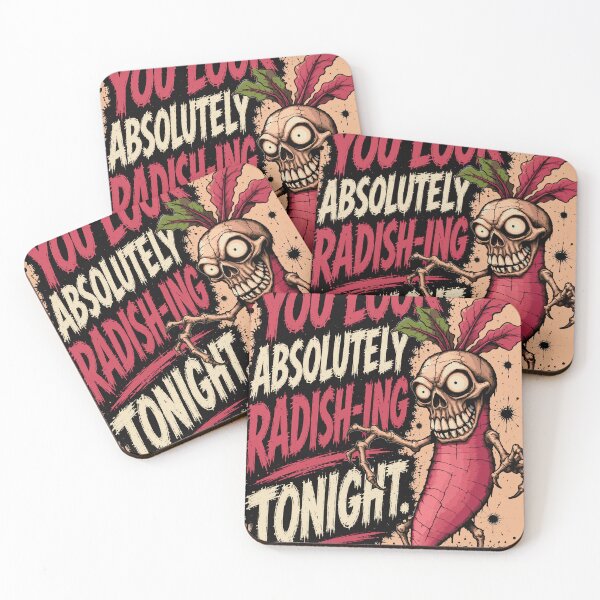 Item preview, You Look Absolutely Radish-ing Tonight – Funny Zombie Radish Horror Art designed and sold by Maria Garcia´s.