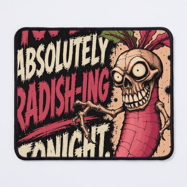 Item preview, You Look Absolutely Radish-ing Tonight – Funny Zombie Radish Horror Art designed and sold by Maria Garcia´s.
