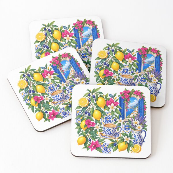 Item preview, Mediterranean Lemons  Amalfi Coast Coffee & Flowers designed and sold by RetroPop23.