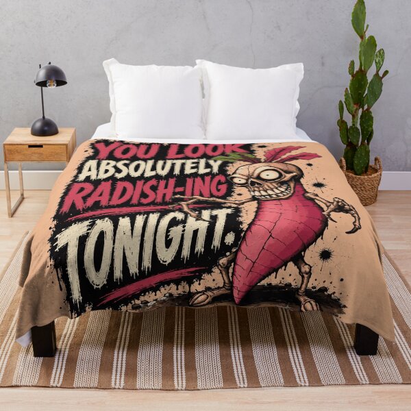 Item preview, You Look Absolutely Radish-ing Tonight – Funny Zombie Radish Horror Art designed and sold by Maria Garcia´s.