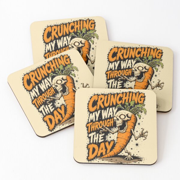 Item preview, Crunching My Way Through the Day – Funny Zombie Carrot Horror Art designed and sold by Maria Garcia´s.