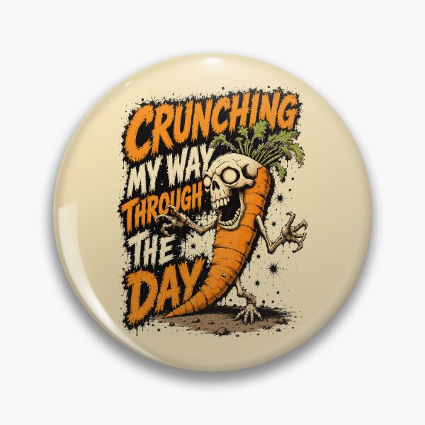 Item preview, Crunching My Way Through the Day – Funny Zombie Carrot Horror Art designed and sold by Maria Garcia´s.