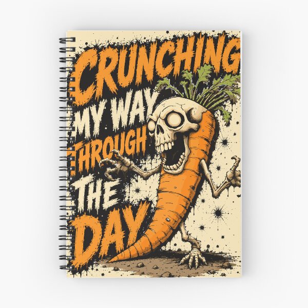 Item preview, Crunching My Way Through the Day – Funny Zombie Carrot Horror Art designed and sold by Maria Garcia´s.