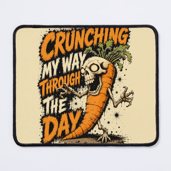 Item preview, Crunching My Way Through the Day – Funny Zombie Carrot Horror Art designed and sold by Maria Garcia´s.