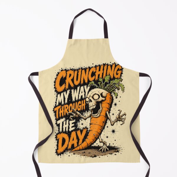 Item preview, Crunching My Way Through the Day – Funny Zombie Carrot Horror Art designed and sold by Maria Garcia´s.