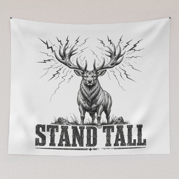Item preview, Stand Tall Stag Vintage Wildlife Design  designed and sold by freshwear design.