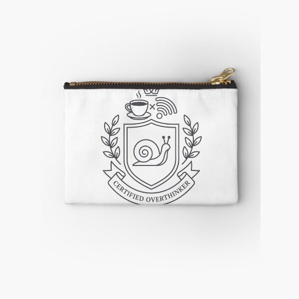Item preview, Minimalist Overthinker Emblem with Coffee and Wi-Fi designed and sold by PrintCraft884.