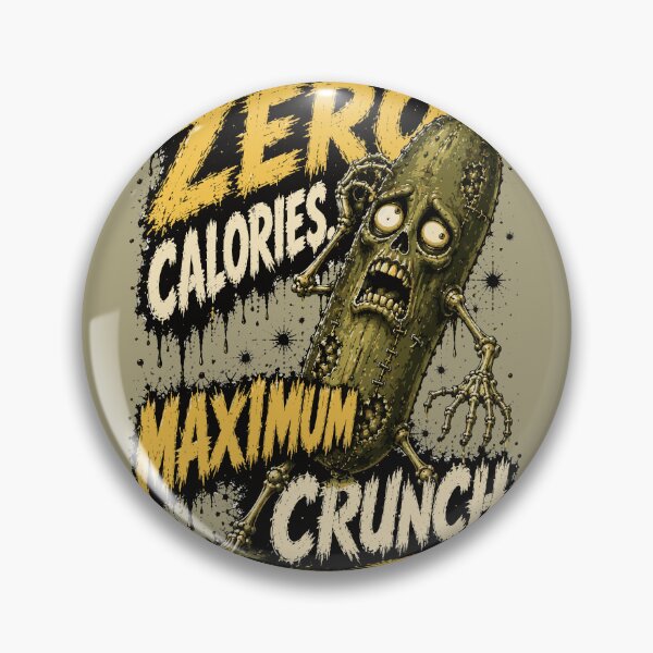 Item preview, Zero Calories, Maximum Crunch – Funny Zombie Pickle Horror Art designed and sold by Maria Garcia´s.