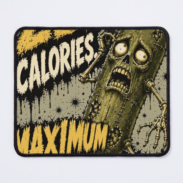 Item preview, Zero Calories, Maximum Crunch – Funny Zombie Pickle Horror Art designed and sold by Maria Garcia´s.