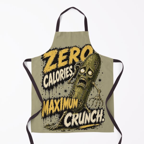 Item preview, Zero Calories, Maximum Crunch – Funny Zombie Pickle Horror Art designed and sold by Maria Garcia´s.