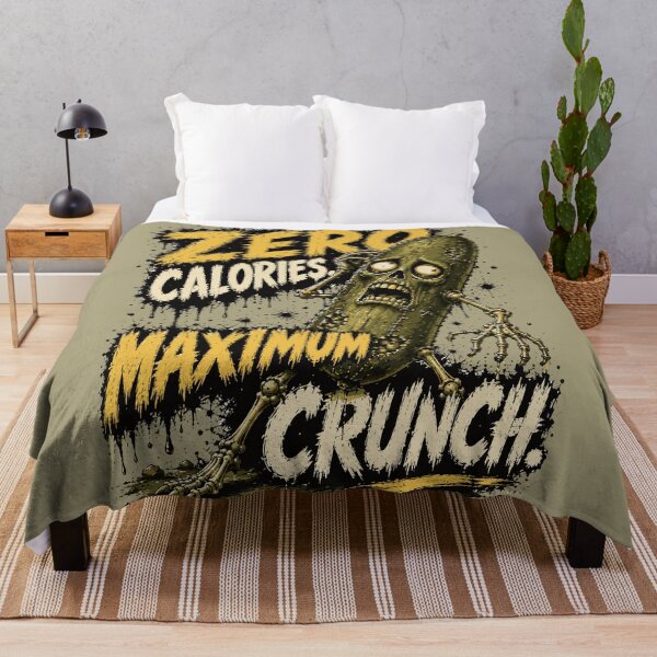 Item preview, Zero Calories, Maximum Crunch – Funny Zombie Pickle Horror Art designed and sold by Maria Garcia´s.