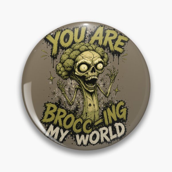 Item preview, You Are Brocc-ing My World – Funny Zombie Broccoli Skull Horror Art designed and sold by Maria Garcia´s.