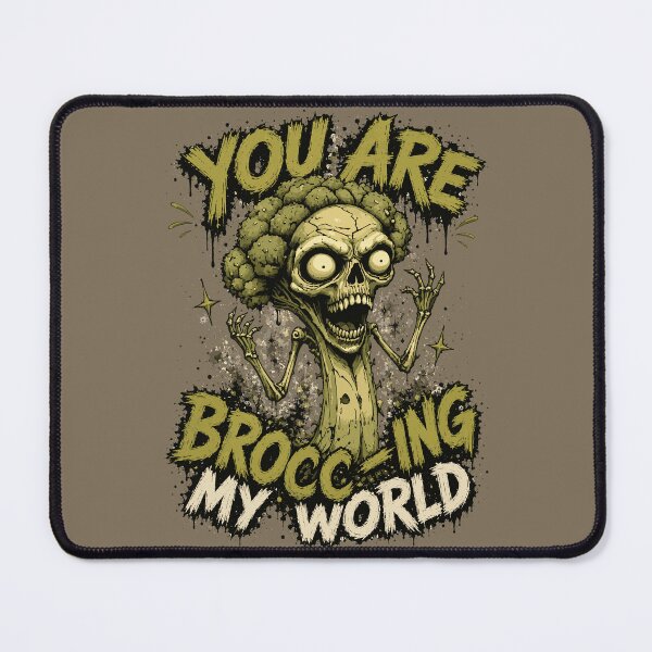 Item preview, You Are Brocc-ing My World – Funny Zombie Broccoli Skull Horror Art designed and sold by Maria Garcia´s.