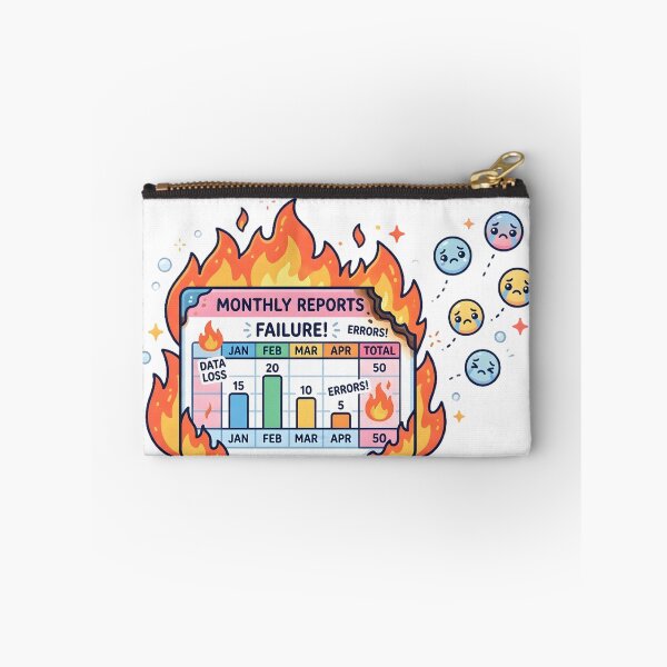 Item preview, Burning Monthly Report with Sad Emoticons designed and sold by PrintCraft884.