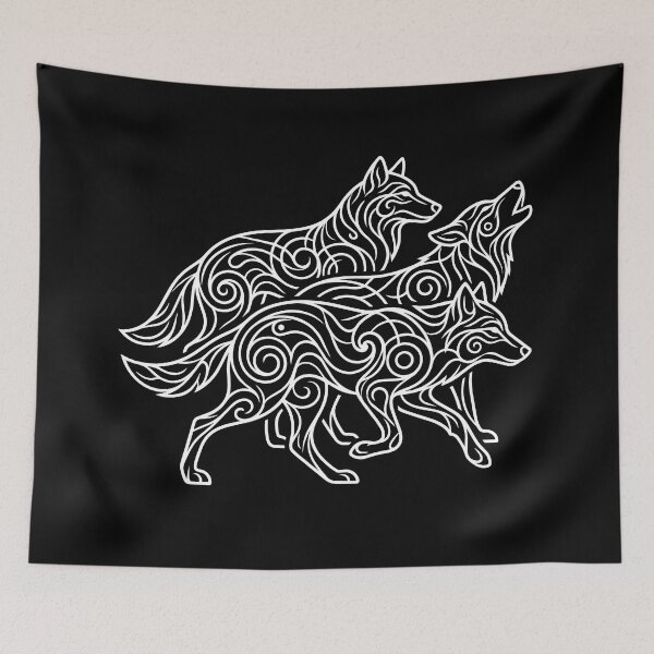 Item preview, Celtic Wolf Pack Silhouette designed and sold by KeremYurtseven.