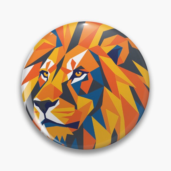 Item preview, Vivid Low Poly Lion King designed and sold by KeremYurtseven.