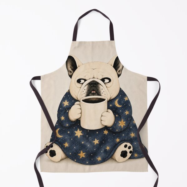 Item preview, Coffee Under the Stars – Funny French Bulldog Night Owl designed and sold by joycrysstudio.