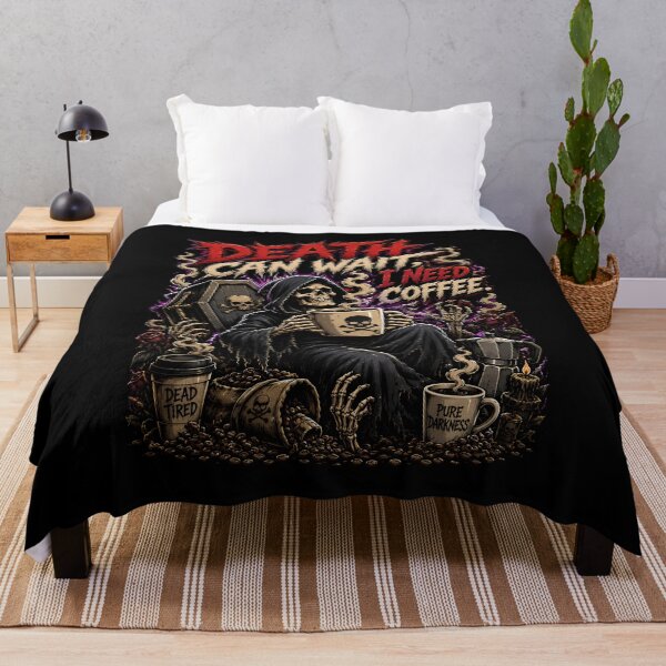 Item preview, Death Can Wait I Need Coffee First designed and sold by Tong4130.