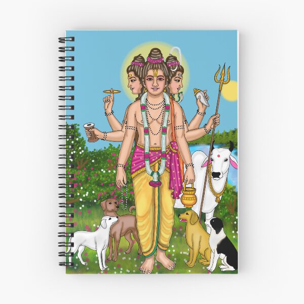 Item preview, Lord Dattatreya Digital Drawing | Hindu Trinity Deity Spiritual Artwork Illustration designed and sold by Harshit_Digital_Arts.