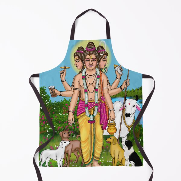 Item preview, Lord Dattatreya Digital Drawing | Hindu Trinity Deity Spiritual Artwork Illustration designed and sold by Harshit_Digital_Arts.