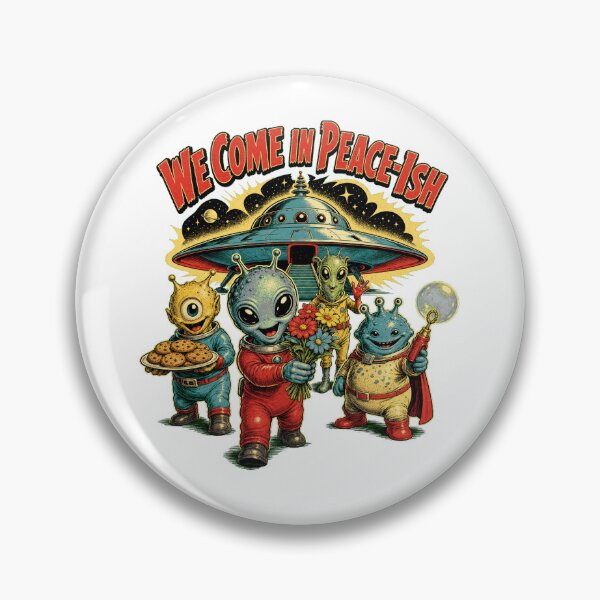 Item preview, We Come in Peace-Ish designed and sold by Sonic Nova Studios.