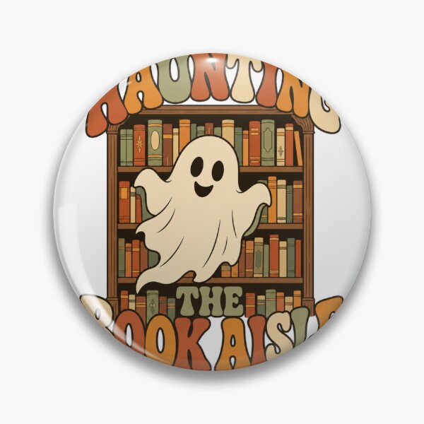 Artikelvorschau, Haunting The Book Aisle Retro Groovy Geist Bücherregal entworfen und verkauft von BoosterShop.