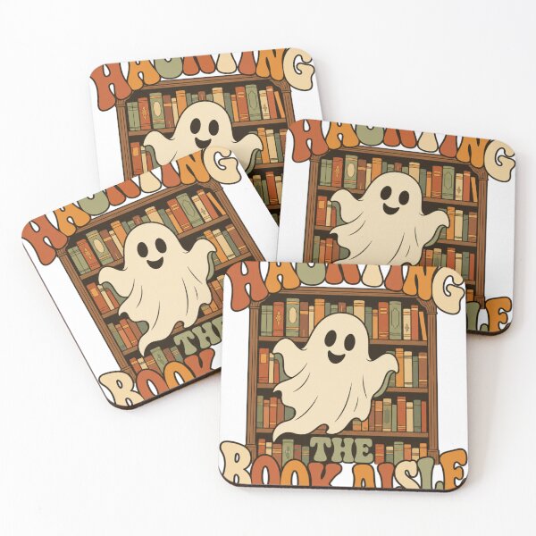 Item preview, Haunting The Book Aisle Retro Groovy Ghost Bookshelf designed and sold by BoosterShop.