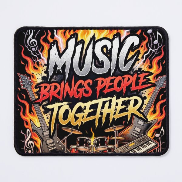 Item preview, Music Brings People Together (Rock Style) designed and sold by Gnarly360.