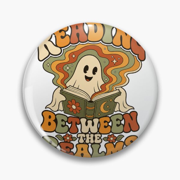 Artikelvorschau, Reading Between The Realms Retro Groovy Geist Leseratte entworfen und verkauft von BoosterShop.